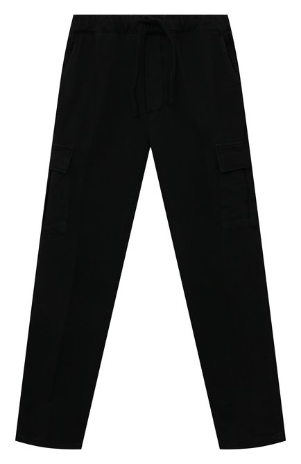 Детские хлопковые брюки PAOLO PECORA MILANO черного цвета, арт. PP3439/14A-16A | Фото 1 (Материал сплава: Проставлено; Нос: Не проставлено; Материал внешний: Хлопок)