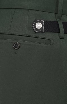 Мужские хлопковые брюки BURBERRY зеленого цвета, арт. 8023158 | Фото 5 (Случай: Повседневный; Материал внешний: Хлопок)