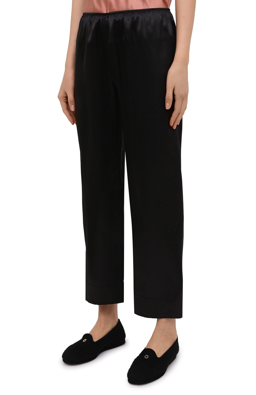 Женские шелковые брюки SIMONE PERELE черного цвета, арт. 15B660 | Фото 3 (Материал внешний: Шелк; Женское Кросс-КТ: Брюки-белье)
