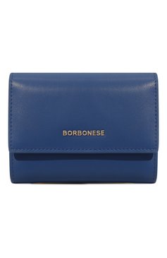 Женские кожаное портмоне BORBONESE синего цвета, арт. 920101 | Фото 1 (Материал: Натуральная кожа)