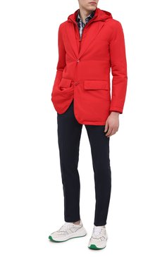 Мужская куртка KITON красного цвета, арт. UW0859MV07T61 | Фото 2 (Кросс-КТ: Куртка, Ветровка; Рукава: Длинные; Длина (верхняя одежда): До середины бедра; Материал внешний: Синтетический материал; Региональные ограничения белый список (Axapta Mercury): RU; Материал сплава: Проставлено; Материал подклада: Синтетический материал; Драгоценные камни: Проставлено; Стили: Кэжуэл)