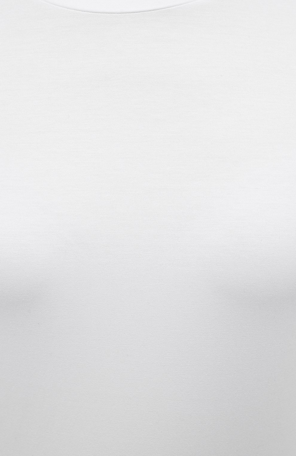 Женская хлопковая футболка JIL SANDER белого цвета, арт. JPPS705502-WS257108 | Фото 5 (Принт: Без принта; Рукава: Короткие; Длина (для топов): Стандартные; Региональные ограничения белый список (Axapta Mercury): RU; Материал внешний: Хлопок; Женское Кросс-КТ: Футболка-одежда; Стили: Кэжуэл)