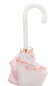 Женский зонт-трость PASOTTI OMBRELLI белого цвета, арт. 189/RAS0 9L476/1/PELLE | Фото 5 (Материал: Текстиль, Синтетический материал, Металл)