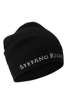 Мужская шерстяная шапка STEFANO RICCI черного цвета, арт. K606249CUF/F22455 | Фото 1 (Материал: Текстиль, Шерсть; Кросс-КТ: Трикотаж; Материал сплава: Проставлено; Нос: Не проставлено)
