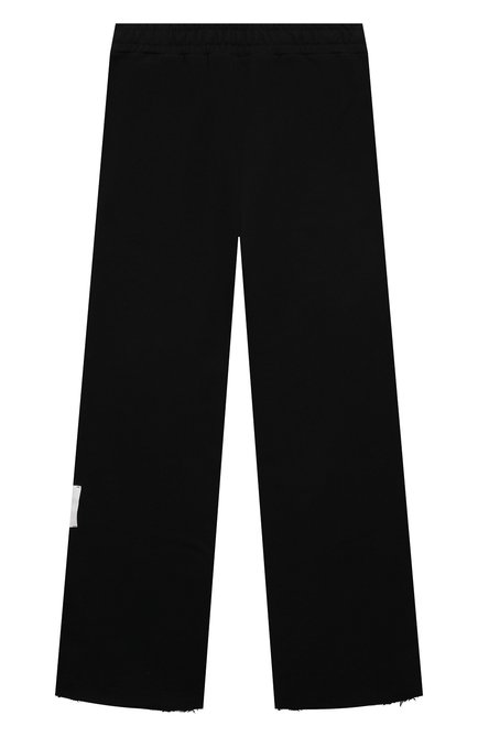 Детские хлопковые брюки MSGM KIDS черного цвета, арт. F3MSJBFP132 | Фото 2 (Материал сплава: Проставлено; Нос: Не проставлено; Материал внешний: Хлопок)