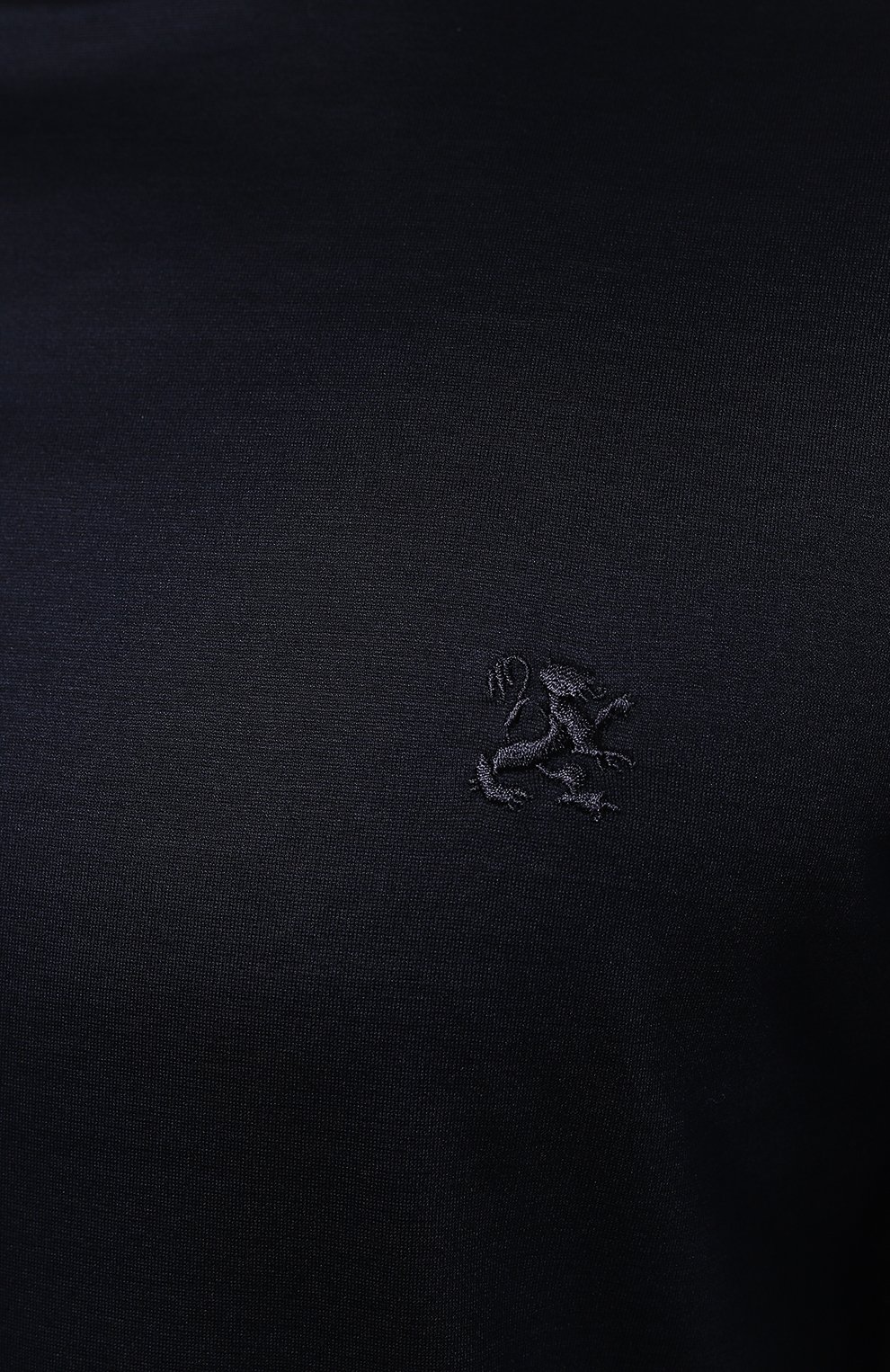 Мужская хлопковая футболка ZILLI темно-синего цвета, арт. TSR02DZS56014ZS030332 | Фото 5 (Принт: Без принта;  Рукава: Короткие; Длина (для топов): Стандартные; Материал сплава: Проставлено; Материал внешний: Хлопок; Драгоценные камни: Проставлено; Стили: Кэжуэл)