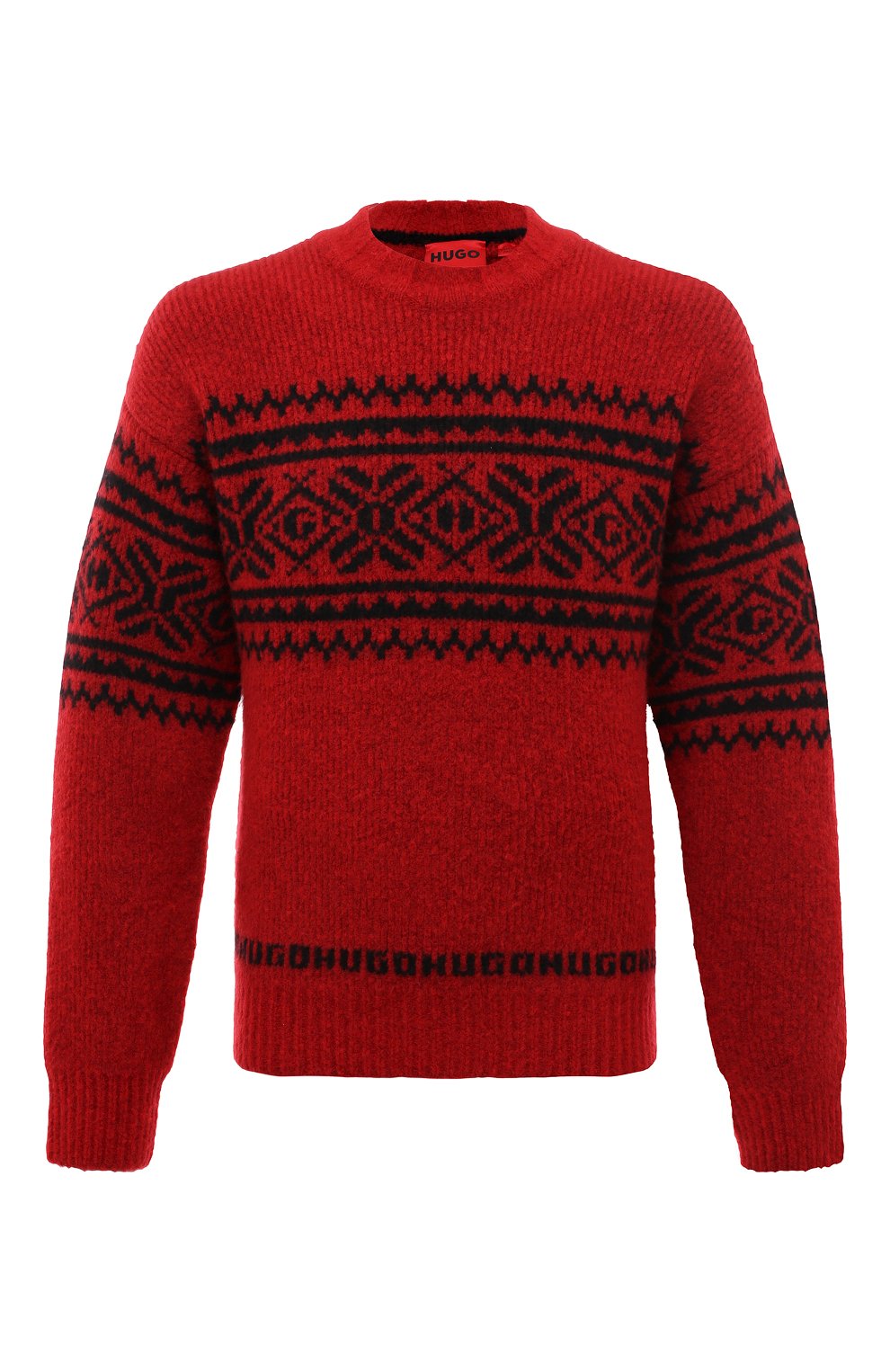 Шерстяной свитер HUGO 50481848, цвет красный, размер 50