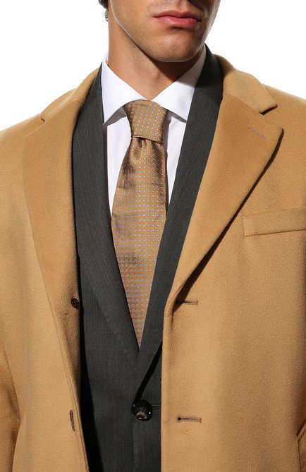 Мужской шелковый галстук KITON желтого цвета, арт. UCRVKLC03H02 | Фото 2 (Материал: Текстиль, Шелк; Принт: С принтом)