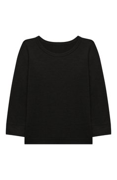 Детский комплект из лонглсива и брюк WOOL&COTTON черного цвета, арт. RRUFP | Фото 2 (Кросс-КТ НВ: Костюм; Материал внешний: Шерсть, Растительное волокно)