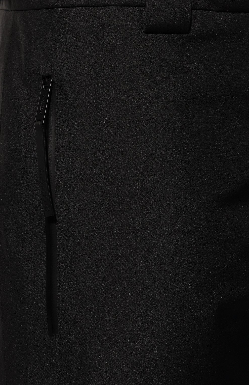 Мужские утепленные брюки PRADA черного цвета, арт. SPH18-1XV1-F0002-192 | Фото 5 (Длина (брюки, джинсы): Стандартные; Материал внешний: Синтетический материал; Материал сплава: Проставлено; Стили: Спорт-шик; Драгоценные камни: Прост авлено; Кросс-КТ: другое)