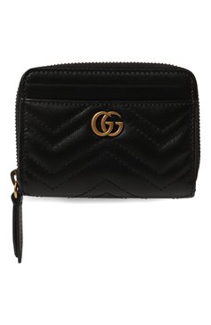 Женский кожное портмоне gg marmont GUCCI черного цвета, арт. 671772 DTDHT | Фото 1 (Материал: Натуральная кожа)
