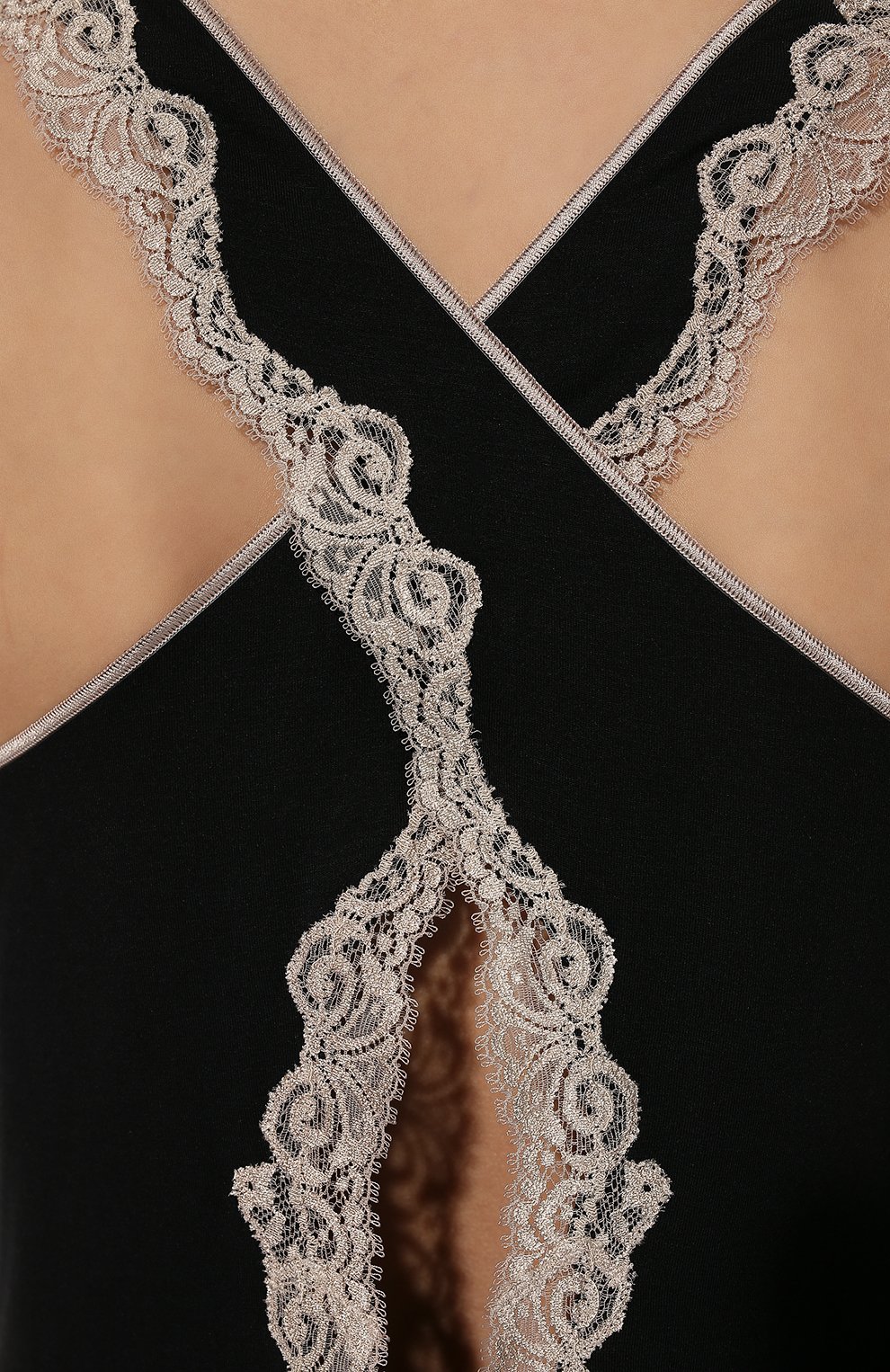 Женская сорочка GIANANTONIO PALADINI черного цвета, арт. S25FC01/X | Фото 5 (Материал внешний: Синтетический материал)