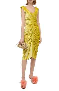 Женские кожаные босоножки dot BOTTEGA VENETA розового цвета, арт. 667167/VBSF4 | Фото 2 (Каблук высота: Высокий; Материал внутренний: Натуральная кожа; Каблук тип: Шпилька; Подошва: Плоская)