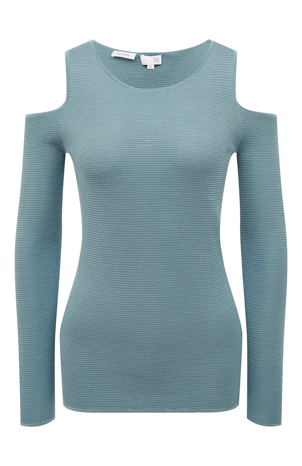 Трикотаж Tse, Шелковый пуловер с разрезами на плечах Tse, Китай, Голубой, Шелк: 100%;, 2950576  - купить