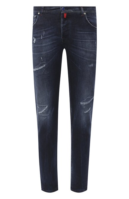 Мужские джинсы KITON темно-синего цвета по цене 118500 руб., арт. UPNJS/J02T68 | Фото 1