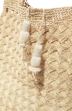 Женская сумка ava NANNACAY кремвого цвета, арт. 1542_000 | Фото 3 (Материал сплава: Проставлено; Материал: Растительное волокно; Драгоценные камни: Проставлено; Размер: large)