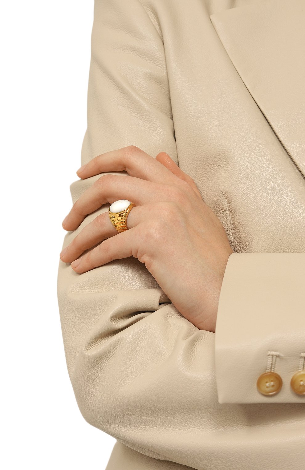 Женское кольцо rima COPINE JEWELRY золотого цвета, арт. RIMAH16,5 | Фото 2 (Региональные ограничения белый список (Axapta Mercury): Не проставлено; Нос: Не проставлено; Материал: Металл)