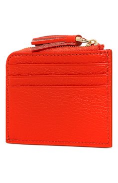 Женский кожаный футляр для кредитных карт COCCINELLE оранжевого цвета, арт. E2 MU0 12 89 01 | Фото 2 (Материал: Натуральная кожа; Материал сплава: Проставлено; Нос: Не проставлено)