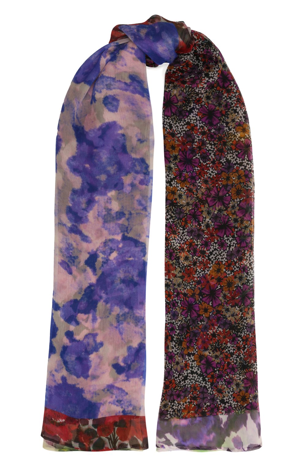 Женский шелковый шарф DRIES VAN NOTEN разноцветного цвета, арт. 231-011305-6022 | Фото 1 (Материал: Текстиль, Шелк)