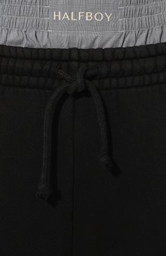 Женские хлопковые брюки HALFBOY черного цвета, арт. HFW231WBJ0042 | Фото 5 (Силуэт Ж (брюки и джинсы): Широкие; Длина (брюки, джинсы): Стандартные; Женское Кросс-КТ: Брюки-одежда; Материал сплава: Проставлено; Материал внешний: Хлопок; Стили: Спорт-шик; Драгоценные камни: Проставлено)