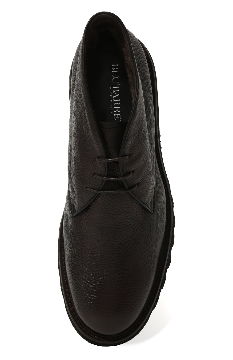 Мужские кожаные ботинки BARRETT темно-коричневого цвета, арт. BASTIA-024.6/CERV0 ASP0RTABILE | Фото 6 (Матер иал внешний: Кожа; Материал утеплителя: Натуральный мех; Мужское Кросс-КТ: Ботинки-обувь, Дезерты-обувь, зимние ботинки; Материал сплава: Проставлено; Нос: Не проставлено)