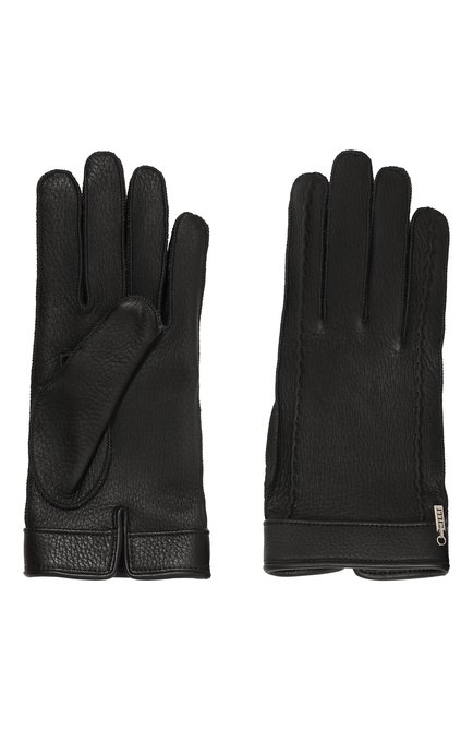 Мужские кожаные перчатки ZILLI черного цвета, арт. G14900M1004VWRPAI | Фото 2 (Материал сплава: Проставлено; Материал: Натуральная кожа; Нос: Не проставлено)