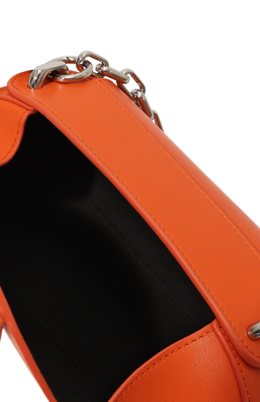 Женская сумка dinner roll YUZEFI оранжевого цвета, арт. YUZSS23-HB-DR-L007 | Фото 5 (Сумки-технические: Сумки top-handle; Материал: Натуральная кожа; Материал сплава: Проставлено; Ремень/цепочка: На ремешке; Драгоценные камни: Проставлено; Размер: small)