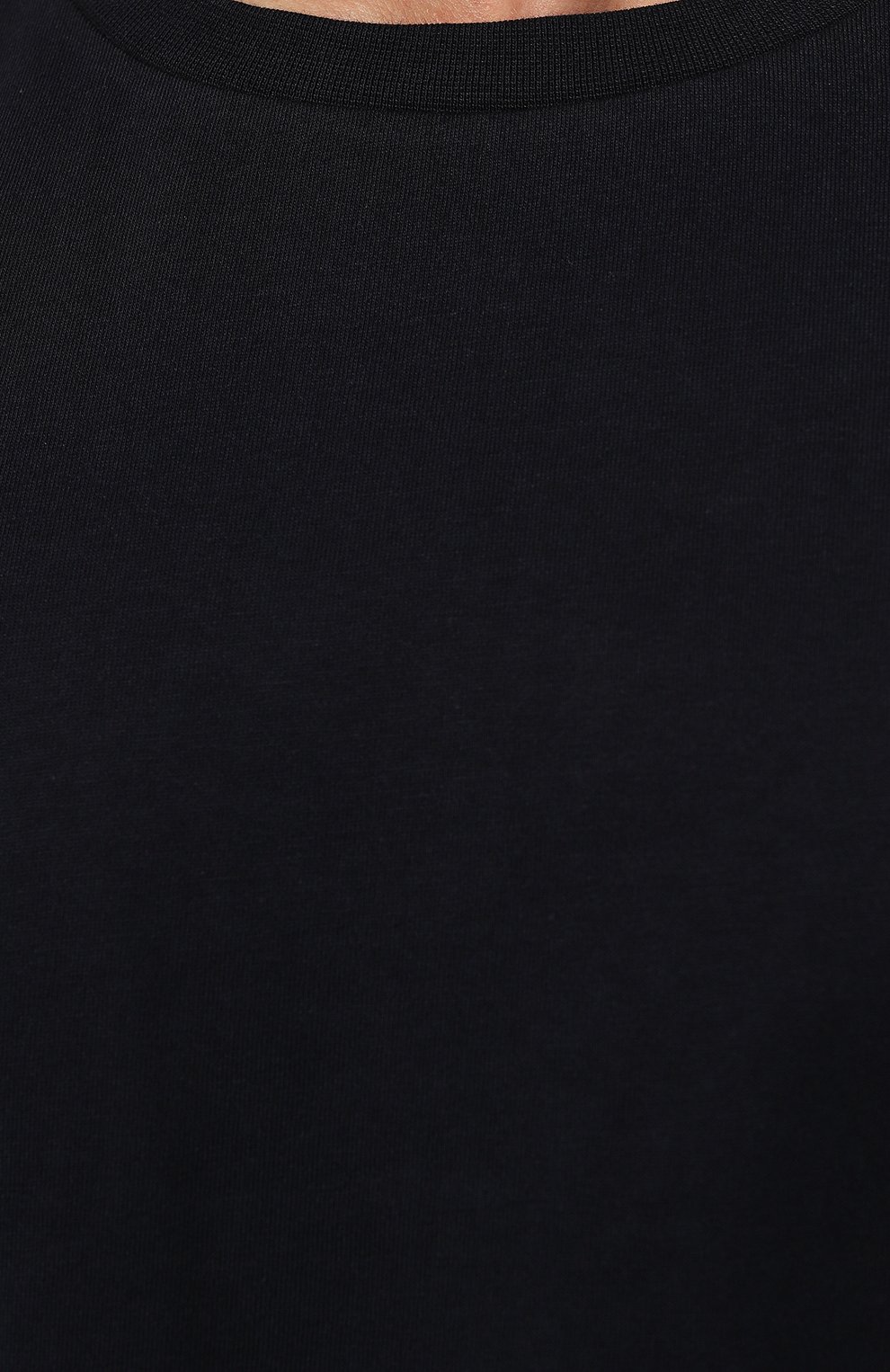 Мужская хлопковая футболка DONDUP темно-синего цвета, арт. US198/JF0309U FS6 | Фото 5 (Принт: Без принта; Рукава: Короткие; Длина (для топов): Стандартные; Материал сплава: Проставлено; Материал внешний: Хлопок;  Стили: Спорт-шик; Драгоценные камни: Проставлено)