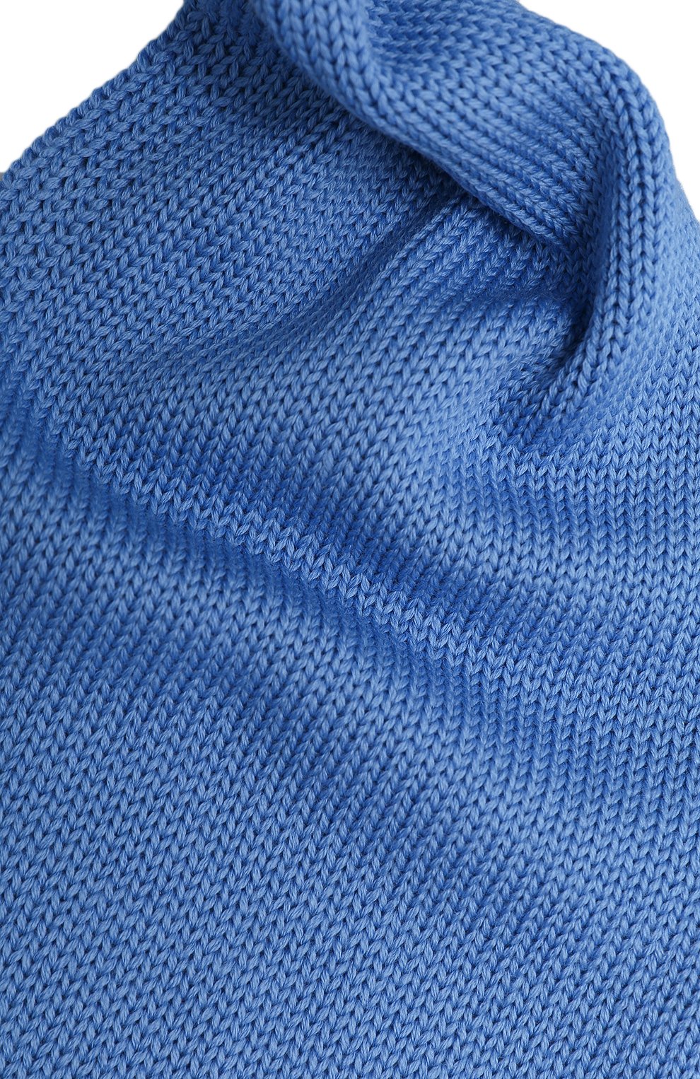 Детский шерстяной шарф CATYA голубого цвета, арт. 327726 | Фото 2 (Материал: Текстиль, Шерсть; М атериал сплава: Проставлено; Нос: Не проставлено)
