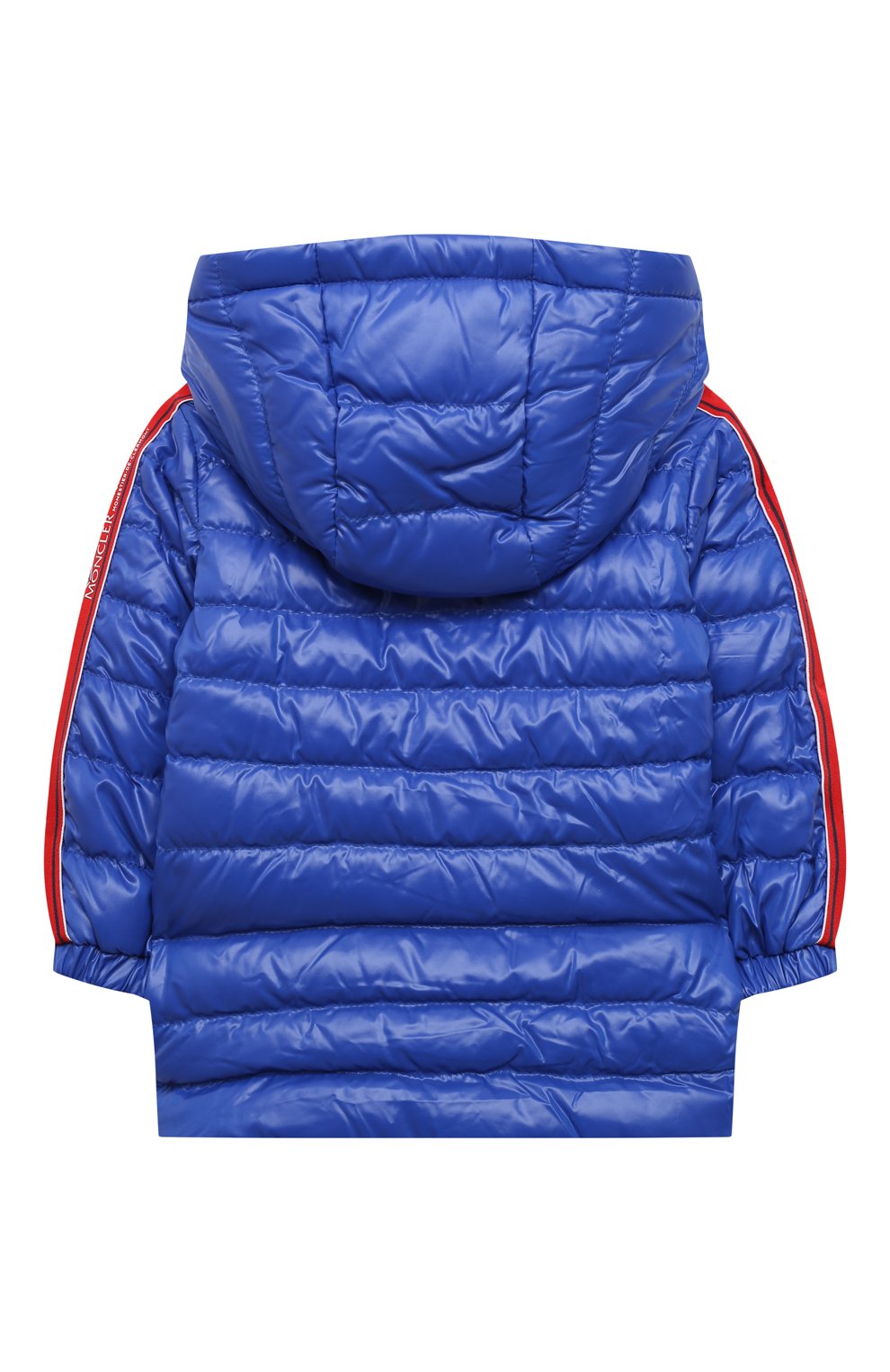 Детского пуховая куртка MONCLER синего цвета, арт. H1-951-1C000-01-68950/9-12M | Фото 2 (Кросс-КТ НВ: Куртки)