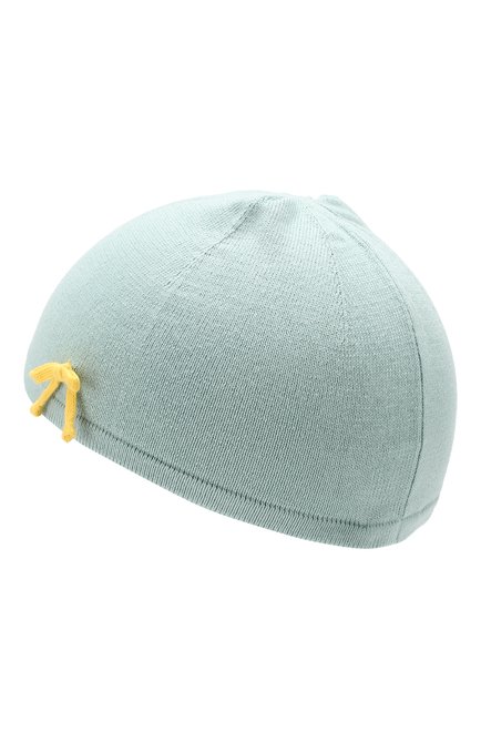 Детского хлопковая шапка BABY T зеленого цвета, арт. 19PE144CU | Фото 2 (Статус проверки: Проверена категория; Материал: Хлопок, Текстиль)