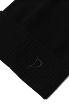 Женская кашемировая шапка DONDUP черного цвета, арт. WQ133/Y00480D XXX | Фото 4 (Материал: Текстиль, Кашемир, Шерсть; Материал сплава: Проставлено; Нос: Не проставлено)