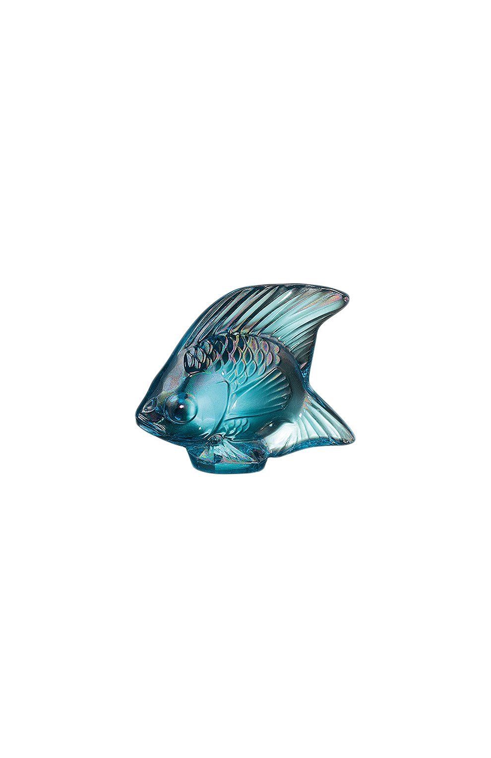 Фигурка fish LALIQUE бирюзового цвета, арт. 10205600 | Фото 1 (Интерьер_коллекция: Fish; Ограничения доставки: fragile-2)