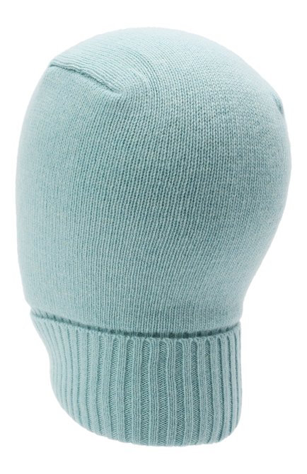 Детского шерстяная шапка-балаклава IL TRENINO бирюзового цвета, арт. 21 4101 | Фото 2 (Материал: Шерсть, Кашемир, Текстиль)