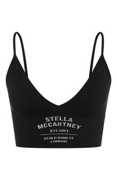 Женский бра-топ STELLA MCCARTNEY черного цвета, арт. S6R081190 | Фото 1 (Материал внешний: Хлопок; Женское Кросс-КТ: Бюстгальтеры)