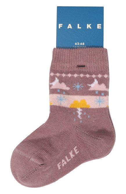Детские хлопковые носки FALKE розового цвета, арт. 10029. | Фото 1 (Нос: Не проставлено; Материал: Текстиль, Хлопок; Материал сплава: Проставлено)