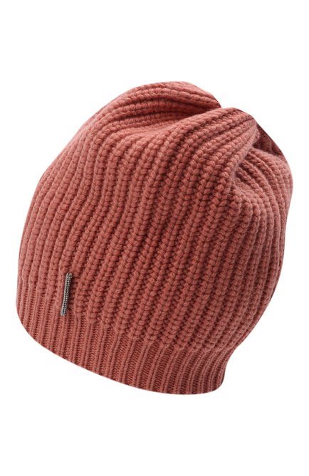 Детского кашемировая шапка BRUNELLO CUCINELLI розового цвета, арт. B52M50299C | Фото 2 (Материал: Кашемир, Шерсть, Текстиль)
