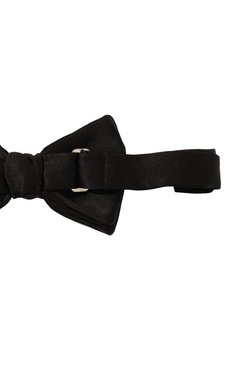 Мужской шелковый галстук-бабочка GIORGIO ARMANI черного цвета, арт. 360031/8P998 | Фото 3 (Материал: Текстиль, Шелк; Материал внутренний: Не назначено; Материал сплава: Проставлено; Нос: Не проставлено)