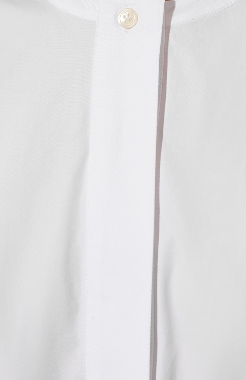 Же нская хлопковая рубашка CO белого цвета, арт. 2665LCSP | Фото 5 (Рукава: Длинные; Принт: Без принта; Женское Кросс-КТ: Рубашка-одежда; Длина (для топов): Удлиненные; Материал сплава: Проставлено; Материал внешний: Хлопок; Стили: Классический; Драгоценные камни: Проставлено)