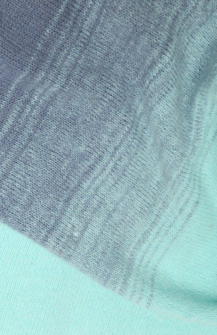 Женский шерстяной шарф DRIES VAN NOTEN голубого цвета, арт. 192-12204-8727 | Фото 2 (Материал: Шерсть, Текстиль; Статус проверки: Проверена категория, Проверено)
