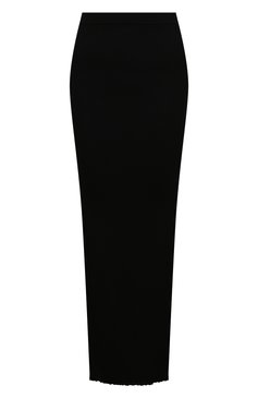 Женская шерстяная юбка RICK OWENS черного цвета, арт. RP02C1619/RIBM | Фото 1 (Материал внешний: Шерсть; Кросс-КТ: Трикотаж; Женское Кросс-КТ: Юбка-одежда; Материал сплава: Проставлено; Длина Ж (юбки, платья, шорты): Макси; Драгоценные камн и: Проставлено; Стили: Кэжуэл)