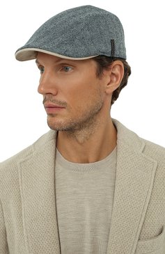 Мужская шерстяная кепка BRUNELLO CUCINELLI темно-серого цвета, арт. ME2589971 | Фото 2 (Материал: Текстиль, Шерсть)