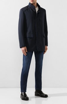 Мужская куртка BRIONI темно-синего цвета, арт. SFND0L/P8805 | Фото 2 (Кросс-КТ: Куртка; Рукава: Длинные; Длина (верхняя одежда): До середины бедра; Материал внешний: Синтетический материал, Полиэстер; Региональные ограничения белый список (Axapta Mercury): RU; Мужское Кросс-КТ: утепленные куртки, Верхняя одежда; Материал сплава: Проставлено; Драгоценные камни: Проставлено; Материал подклада: Хлопок)