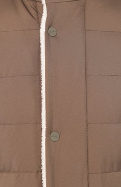 Мужская пуховая куртка wind storm LORO PIANA коричневого цвета, арт. FAI5658 | Фото 5 (Кросс-КТ: Куртка, Пуховик; Рукава: Длинные; Мужское Кросс-КТ: Пуховик-верхняя одежда, Куртка-пуховая, Верхняя одежда; Материал внешний: Синтетический материал; Региональные ограничения белый список (Axapta Mercury): RU; Материал сплава: Проставлено; Материал подклада: Синтетический материал; Драгоценные камни: Проставлено; Длина (верхняя одежда): Короткие; Материал утеплителя: Пух и перо)