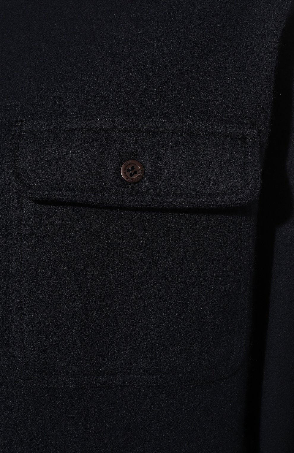 Мужская шерстяная рубашка PAUL&SHARK темно-синего цвета, арт. 13313155 | Фото 5 (Манжеты: На пуговицах; Воротник: Кент; Материал внешний: Шерсть; Рукава: Длинные; Случай: Повседневный; Длина (для топов): Стандартные; Материал сплава: Проставлено; Принт: Однотонные; Драгоценные камни: Проставлено; Стили: Кэжуэл)