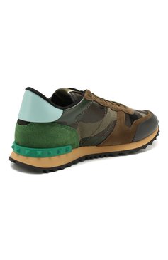 Мужские комбинированные кроссовки rockrunner VALENTINO хаки цвета, арт. TY2S0723/TCC | Фото 4 (Материал внешний: Текстиль; Стили: Классический; Материал утеплителя: Без утеплителя; Материал внутренний: Текстиль; Подошва: Массивная; Длина стельки: 25,0, 25,3, 25,6, 26,0, 26,3, 26,6, 27,0, 27,3, 27,6, 28,0, 28,3, 28,6, 29,0, 29,6)