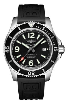 Мужские часы superocean automatic 44 BREITLING бесцветного цвета, арт. A17367D71B1S2 | Фото 1 (Механизм: Автомат; Материал корпуса: Сталь; Цвет циферблата: Чёрный)