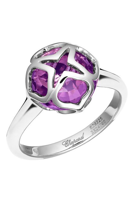 Женские кольцо CHOPARD бесцветного цвета, арт. 829225-1010 | Фото 1 (Материал сплава: Белое золото; Драгоценные камни: Другие)