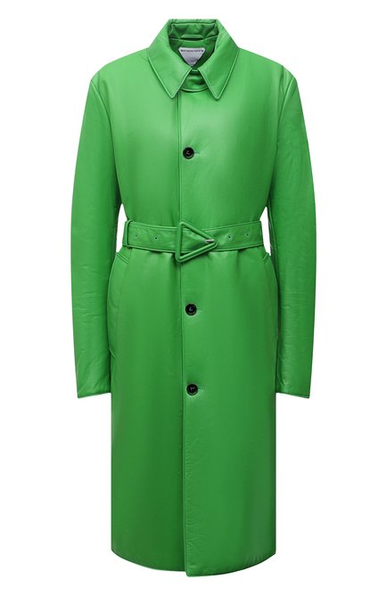 Женское кожаное пальто BOTTEGA VENETA зеленого цвета по цене 699000 руб., арт. 668754/V16H0 | Фото 1