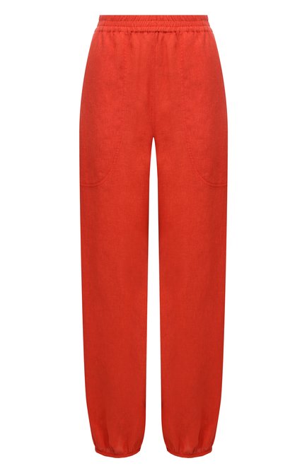 Женские льняные брюки GIORGIO ARMANI красного цвета по цене 106500 руб., арт. 2SHPP0NT/T0381 | Фото 1